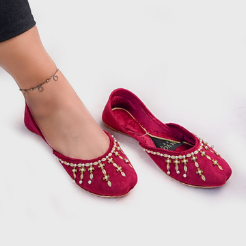 Elegant Velvet Khussa – Handcrafted Comfort & Style For Women